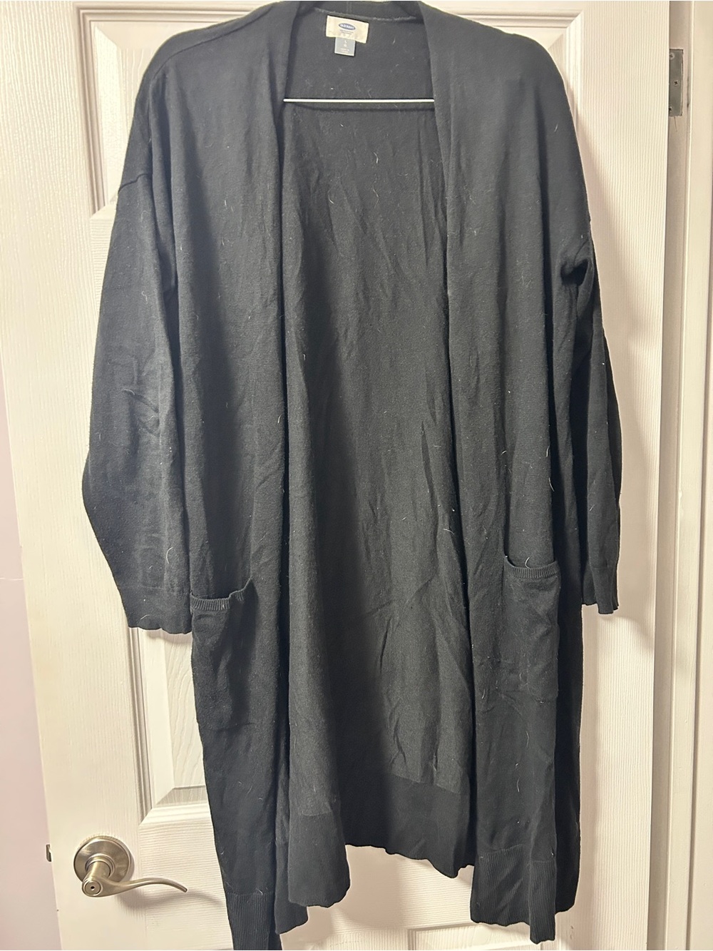 Old Navy Black Open-Front Long Cardigan